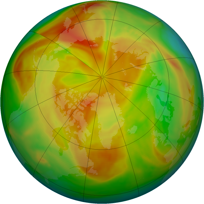 Arctic ozone map for 26 April 2007
